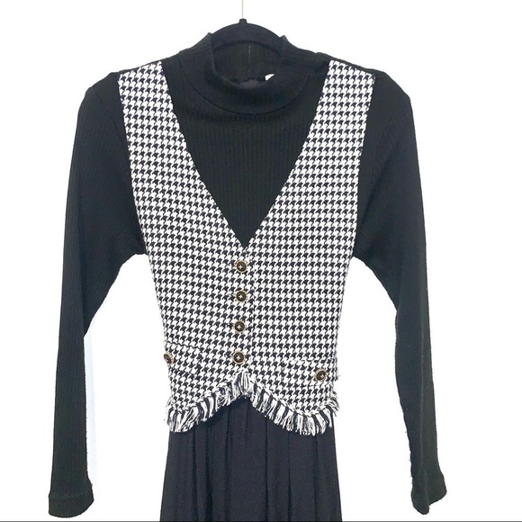 K Studio Vintage Houndstooth Midi Dress - Picture 2 of 7